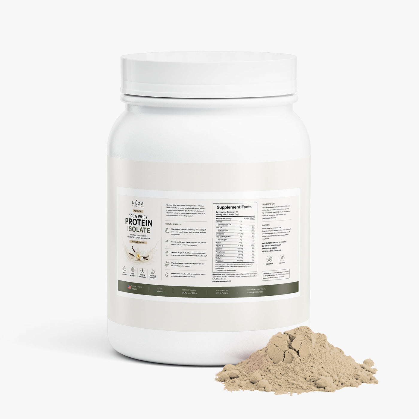 Advanced 100% Whey Protein Isolate (Vanilla)