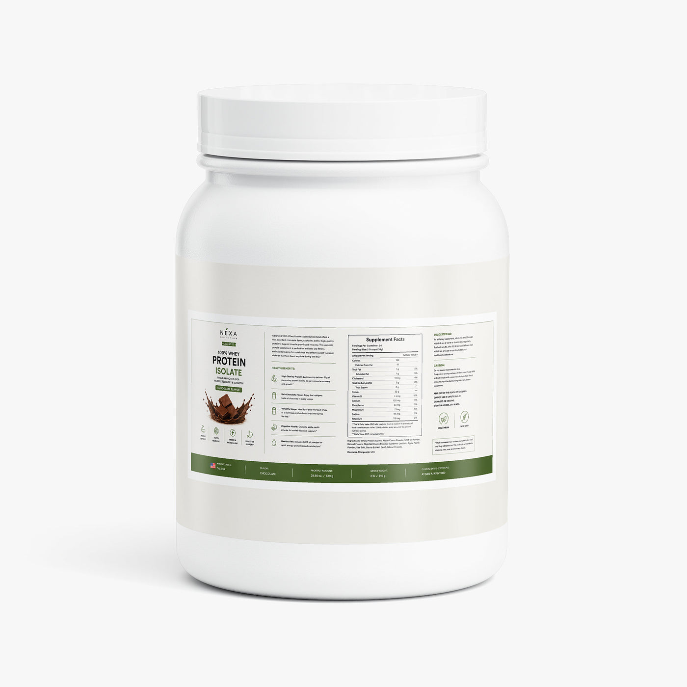 Advanced 100% Whey Protein Isolate (Chocolate)