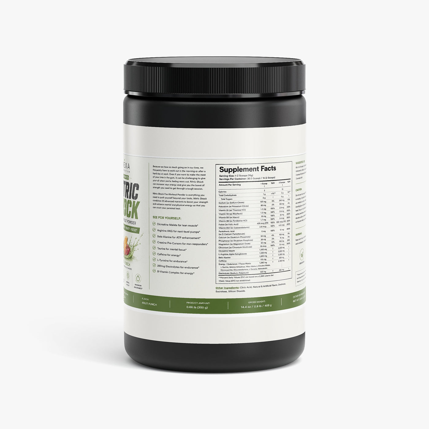 Nitric Shock Pre-Workout Powder (Fruit Punch)