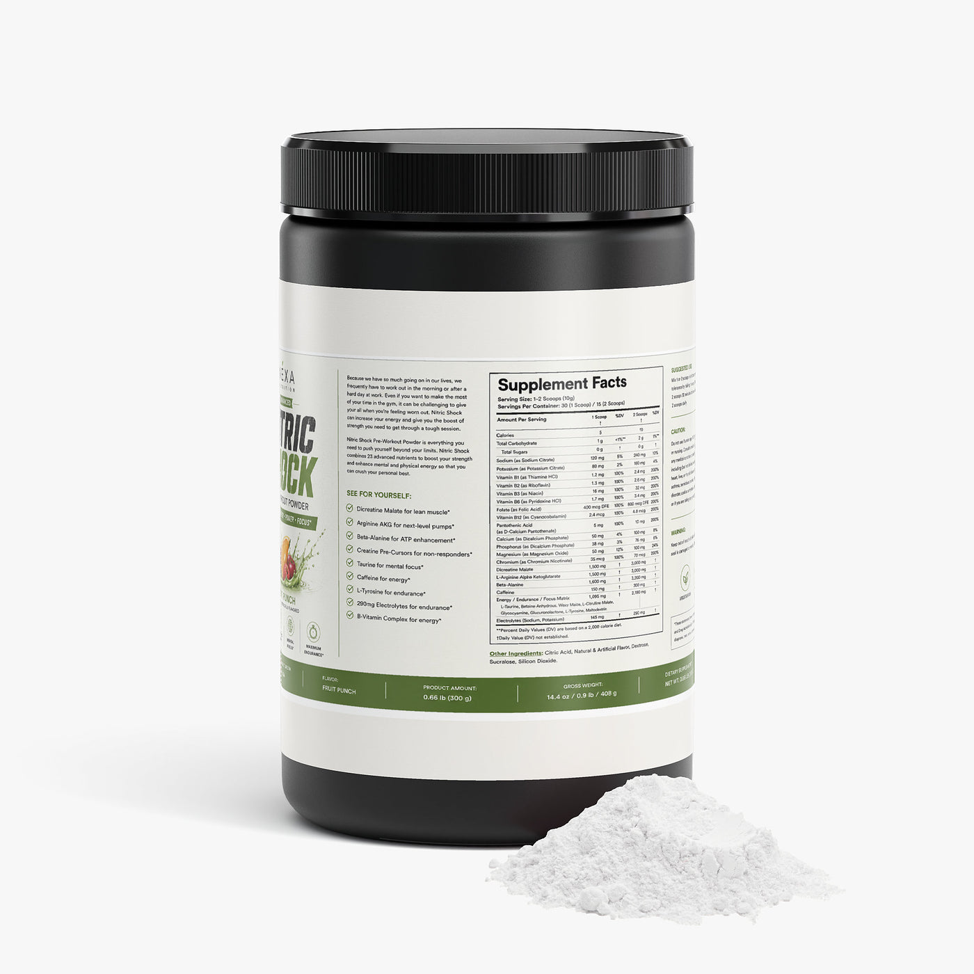 Nitric Shock Pre-Workout Powder (Fruit Punch)