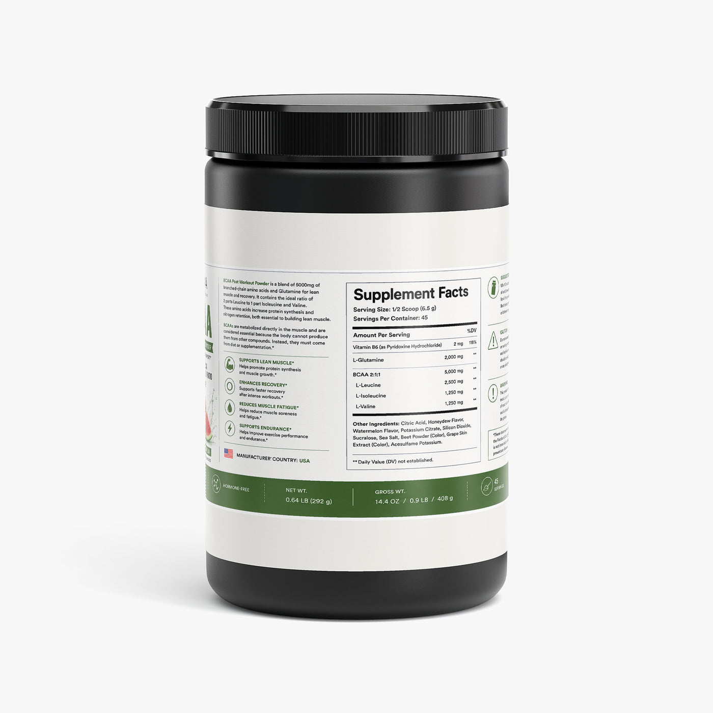 BCAA Post Workout Powder (Honeydew/Watermelon)