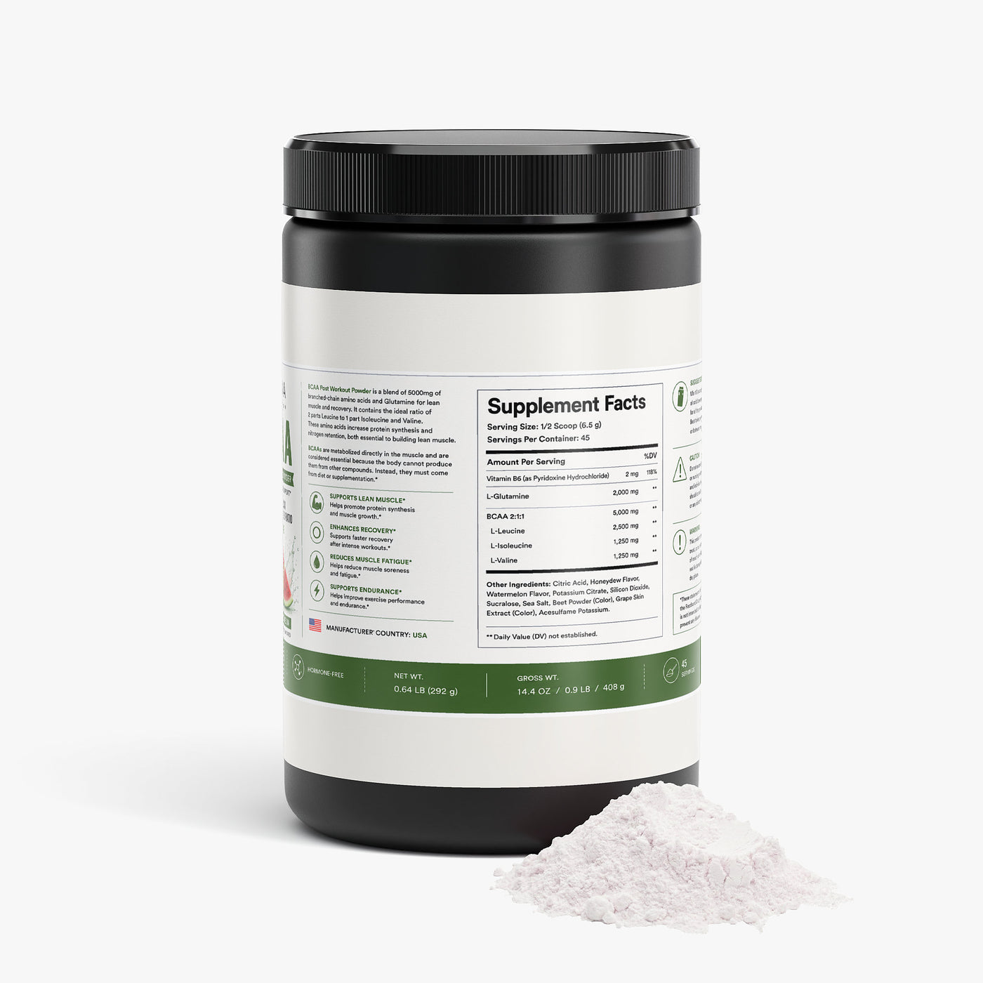 BCAA Post Workout Powder (Honeydew/Watermelon)