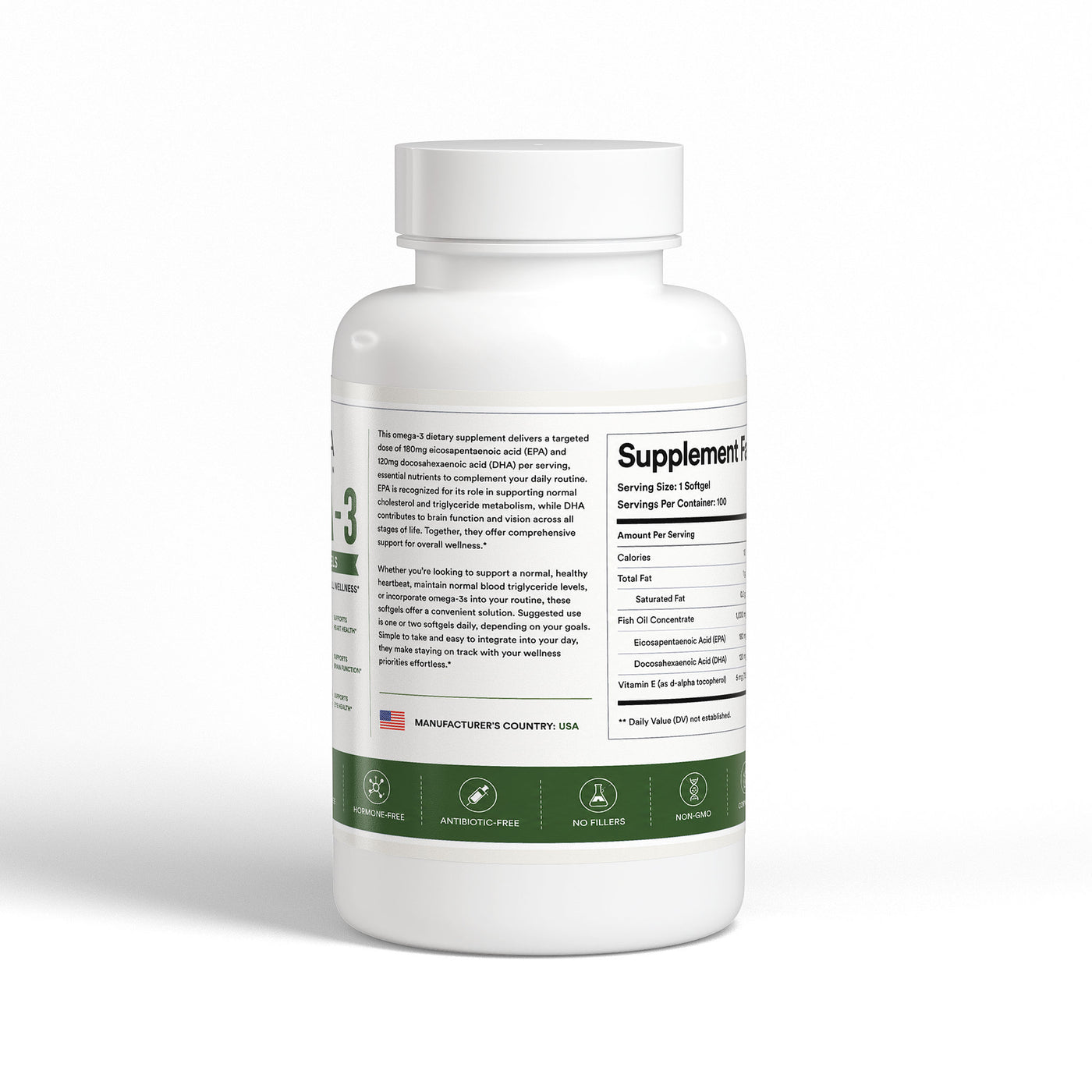Omega-3 EPA 180mg + DHA 120mg